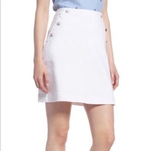 Nordstrom 1901 nautical white skirt with anchor buttons. Size 6.
